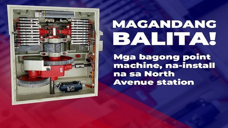 Mga bagong point machine, naikabit na sa North Avenue station ng MRT-3