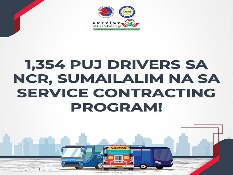 1,354 na PUJ drivers sa NCR makikinabang sa service contracting program ng pamahalaan