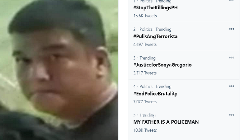 #StopTheKillingsPH, #PulisAngTerrorista, #JusticeforSonyaGregorio trending sa Twitter kasunod ng pagpatay ng isang pulis sa mag-ina sa Tarlac