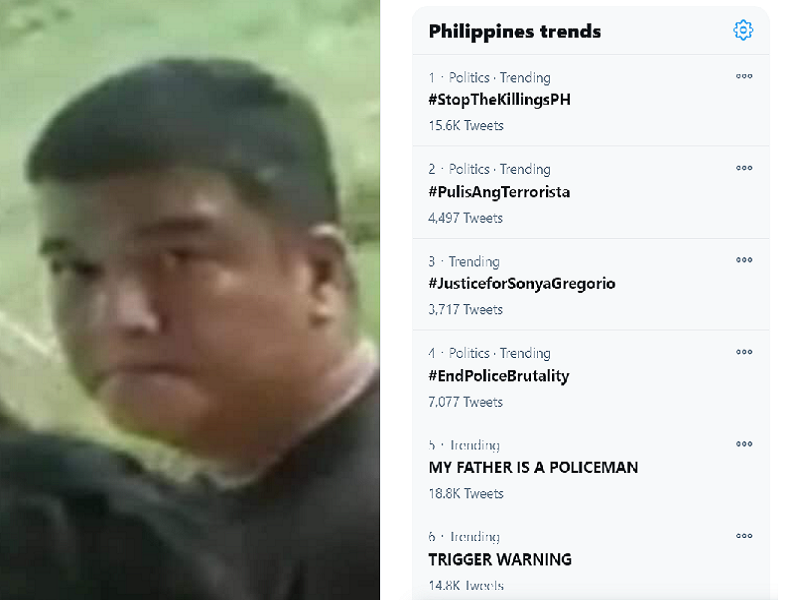 #StopTheKillingsPH, #PulisAngTerrorista, #JusticeforSonyaGregorio trending sa Twitter kasunod ng pagpatay ng isang pulis sa mag-ina sa Tarlac