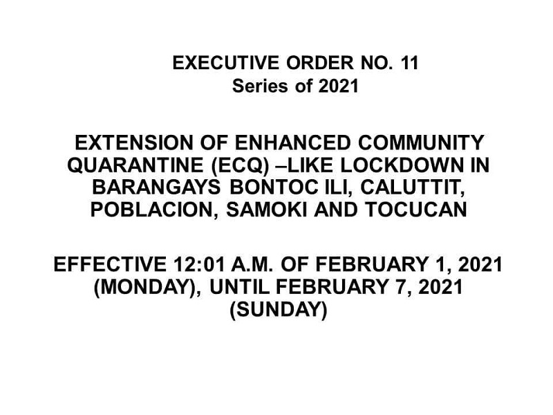 ECQ sa 5 barangay sa Bontoc pinalawig pa