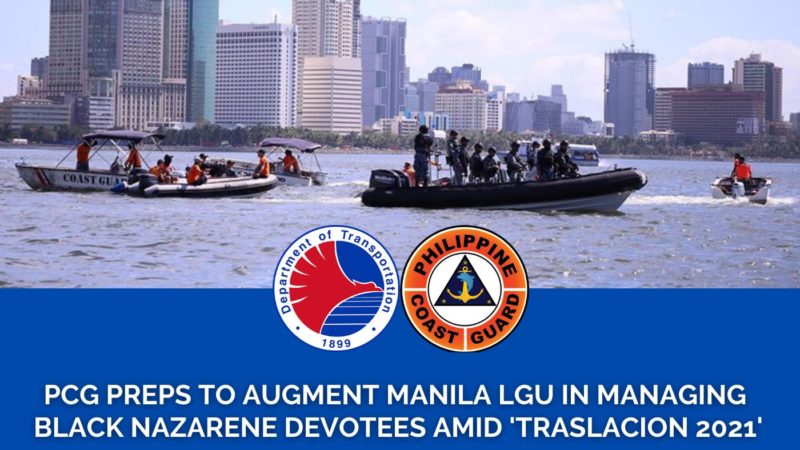 Coast Guard tutulong sa pagpapatupad ng health protocols at safety measures sa kapistahan ng Black Nazarene