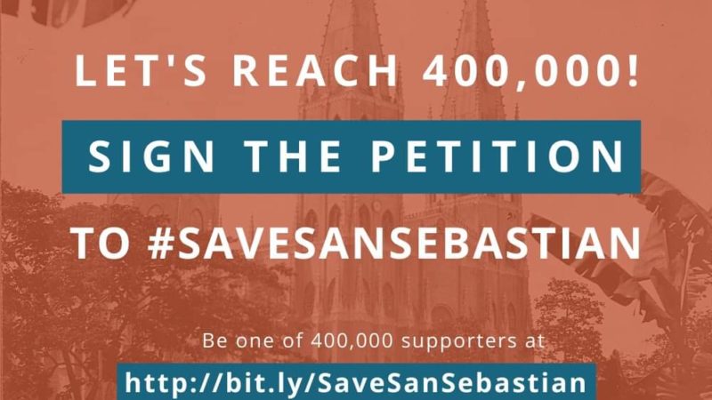 Online petition inilunsad para maprotektahan ang San Sebastian Church