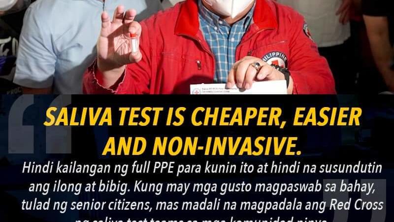 Saliva Test mas mura kaysa swab test ayon sa Red Cross