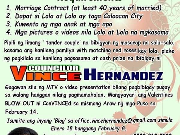 ‘May Forever sa Caloocan’ blog making contest inilunsad para mga senior citizen couples