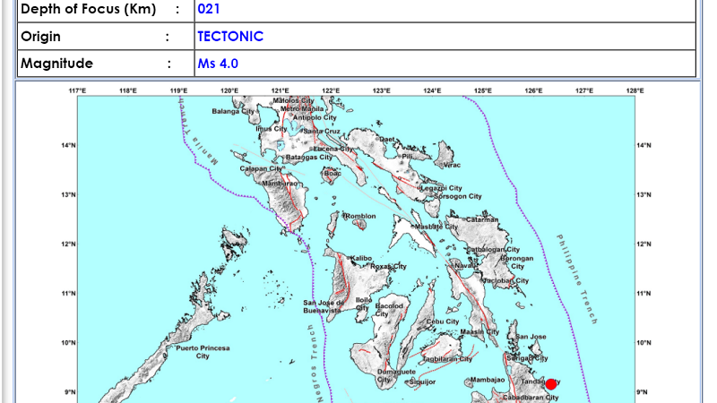 Calatagan, Batangas niyanig ng magnitude 4.5 na lindol