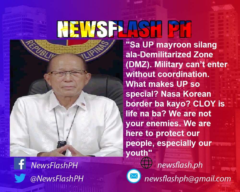 UP may mala-Demilitarized Zone ayon kay Lorenzana