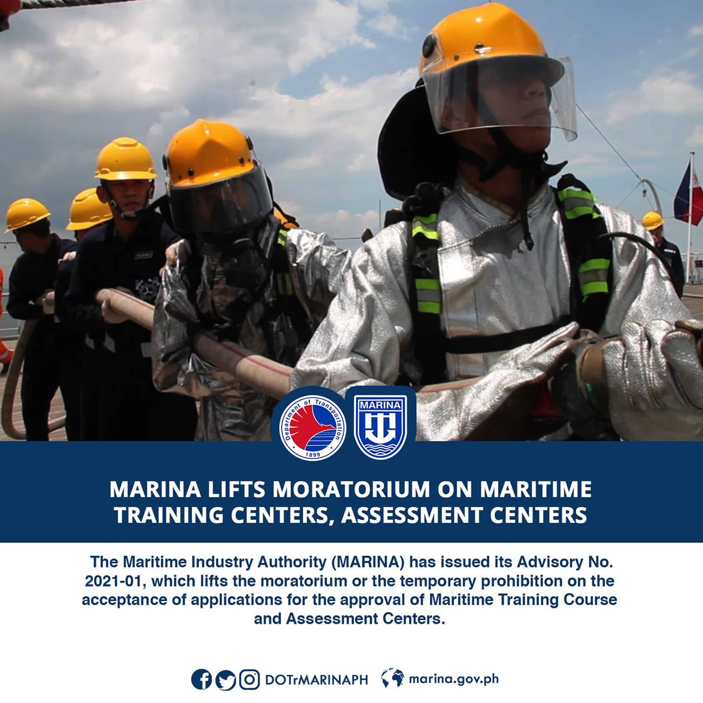 Pagbabawal sa pagdaraos ng maritime trainings binawi na ng MARINA