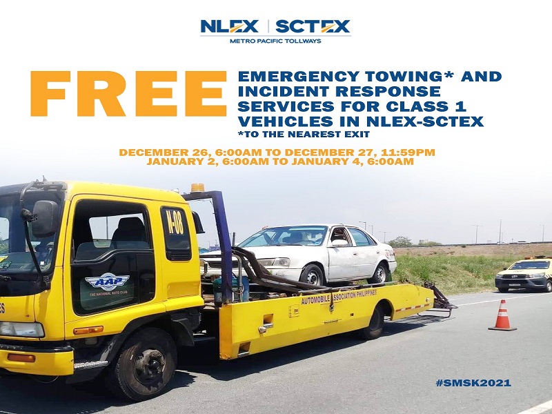 TINGNAN: NLEX at SCTEX may handog na libreng emergency towing at incident response services