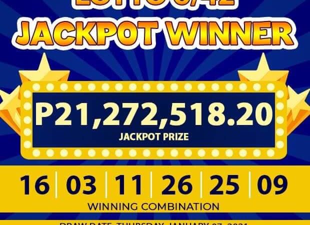 LOOK: Lotto bettor mula Albay wagi ng mahigit P21M na jackpot sa 6/42