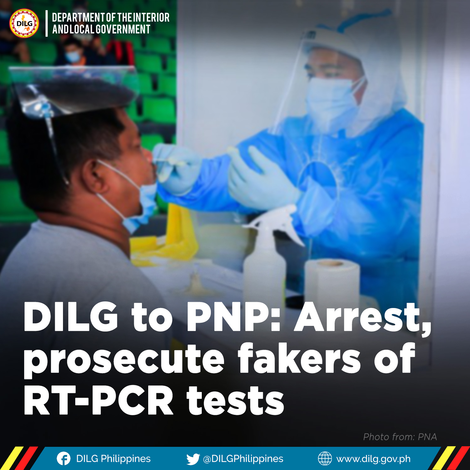 Mga namemeke ng resulta ng RT-PCR test pinaaaresto at pinakakasuhan sa PNP