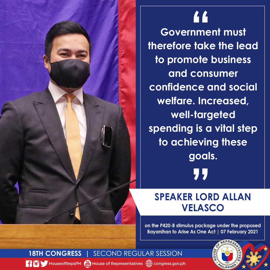 Pagpasa sa P420-B Bayanihan 3 Law isinulong ni Speaker Velasco