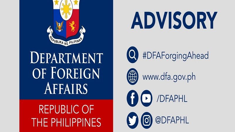 Consular Offices ng DFA sa NCR, Bulacan, Cavite, Laguna, at Rizal mananatiling sarado