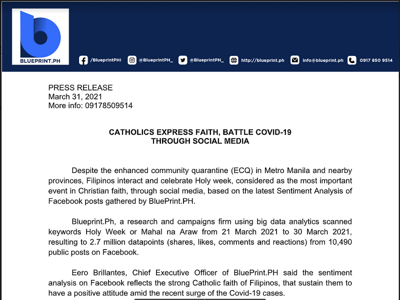 Paggunita sa Semana Santa idinaan sa social media ng maraming Katoliko