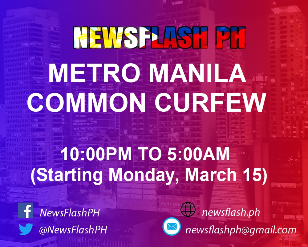 Common curfew ipatutupad sa Metro Manila simula sa Lunes dahil sa pagdami muli ng kaso ng COVID-19