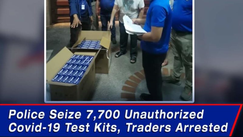 Mahigit 7,000 hindi otorisadong COVID-19 test kits nakumpiska ng PNP sa Navotas