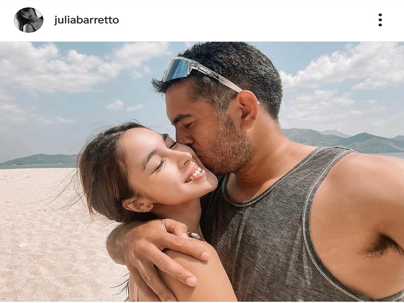 LOOK: Julia Barretto binati ang BF na si Gerald Anderson sa kaniyang kaarawan