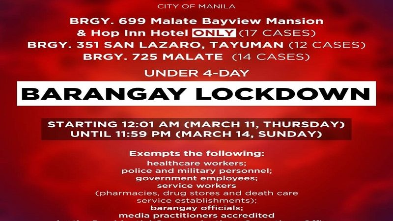 Mga pamilyang apektado ng lockdown sa Maynila susuplayan ng food box