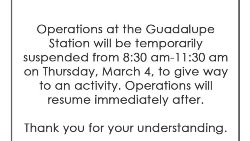 Operasyon ng Pasig River Ferry Guadalupe Station sususpindihin bukas (Mar. 4)