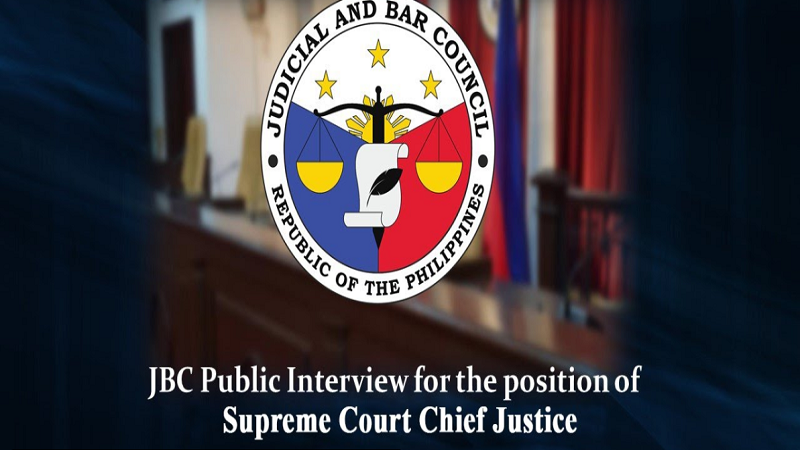 Mga mahistrado na kandidato sa pagiging chief justice sasalang sa public interview ng JBC