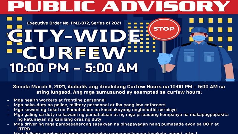 City wide curfew muling ipatutupad sa San Juan