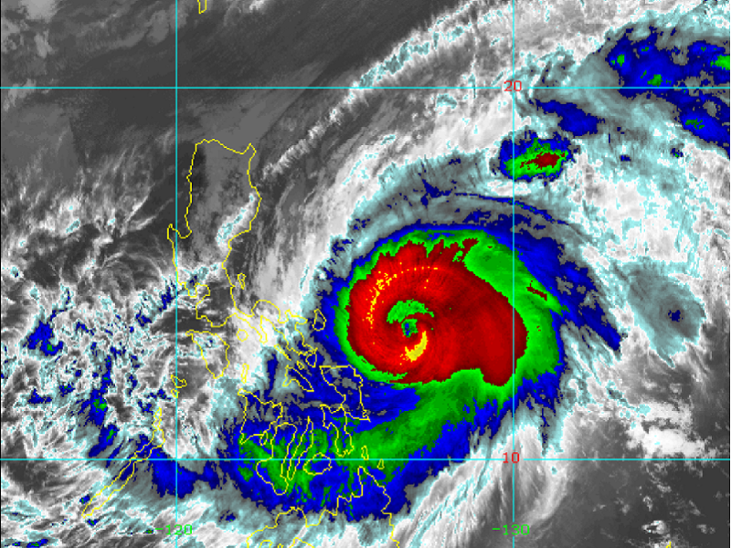 Typhoon Bising bahagyang humina, magpapaulan pa rin sa Eastern Visayas at Bicol Region