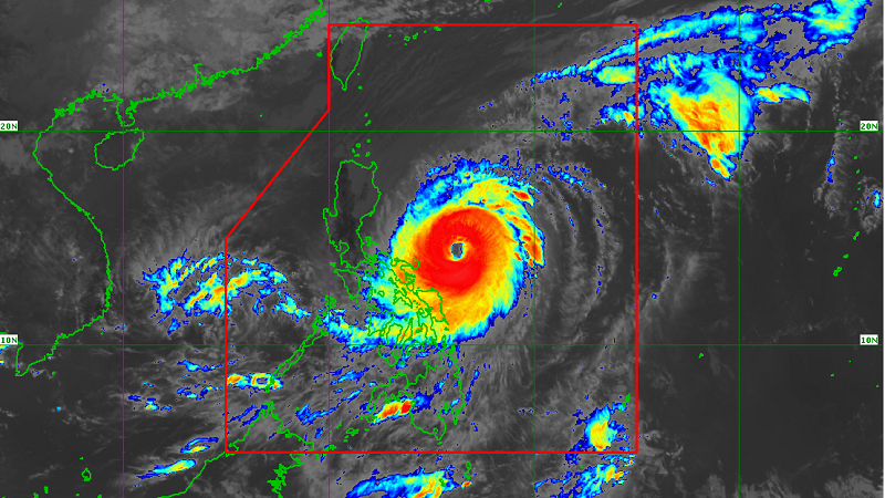 Typhoon Bising napanatili ang lakas, nagdudulot ng pag-ulan sa Bicol Region, at Eastern Visayas