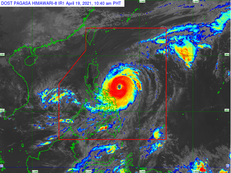 Typhoon Bising napanatili ang lakas, nagdudulot ng pag-ulan sa Bicol Region, at Eastern Visayas