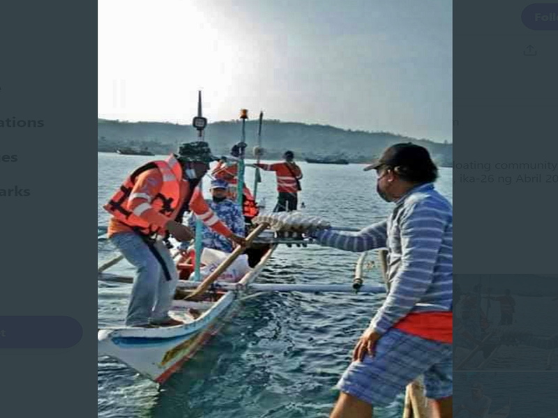 75 mangingisda naabutan ng tulong sa Floating Community Pantry ng PCG