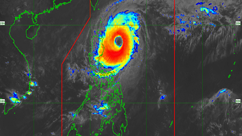 Typhoon Bising bahagyang bumagal; signal no. 1 nakataas sa pitong lugar sa bansa