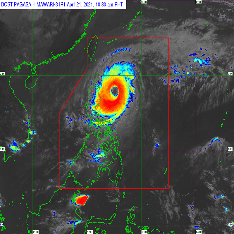 Typhoon Bising bahagyang bumagal; signal no. 1 nakataas sa pitong lugar sa bansa