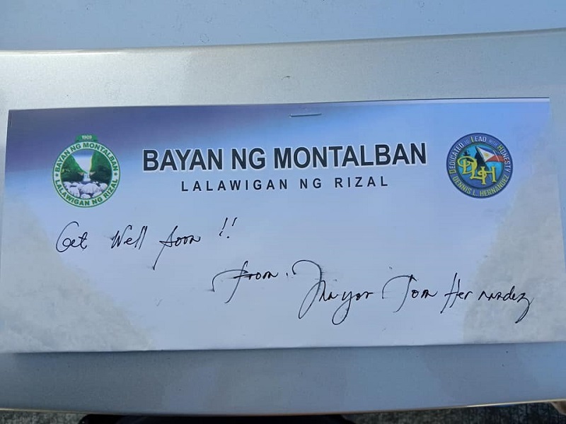 Montalban, Rizal LGU magbibigay ng tulong-pinansyal sa mga residenteng nagpositibo sa COVID-19