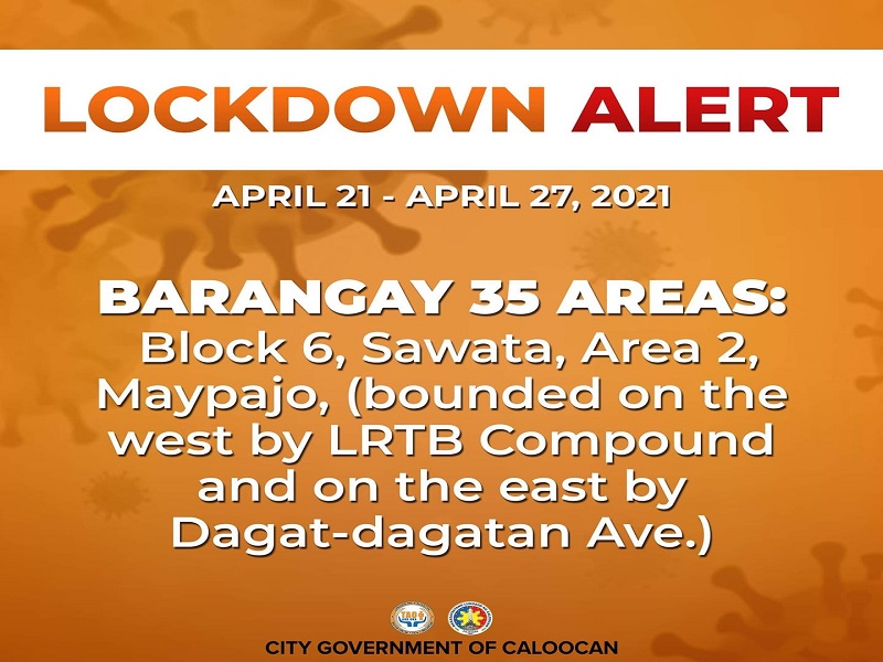 Bahagi ng isang barangay sa Caloocan isinailalim sa lockdown
