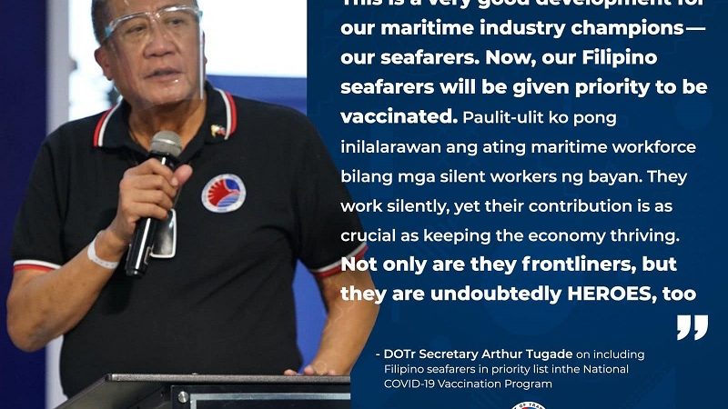 Filipino Seafarers kasama na sa priority list para sa vaccination program ng pamahalaan