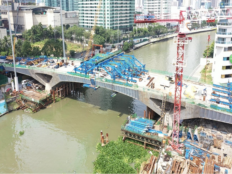 Estrella-Pantaleon Bridge, 88 percent nang kumpleto