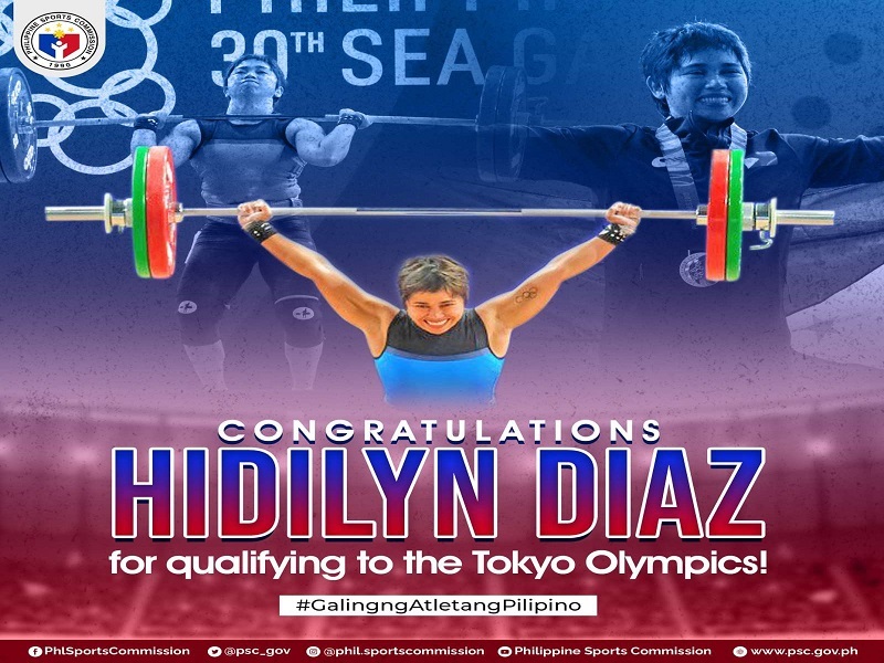 Hidilyn Diaz pormal nang nag-qualify para sa Tokyo Olympics