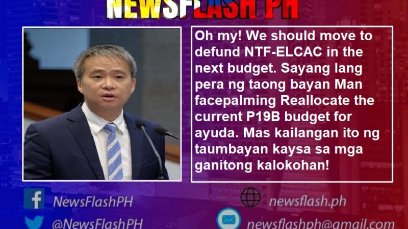 NTF-ELCAC gustong patanggalan ng pondo ng ilang senador dahil sa red-tagging