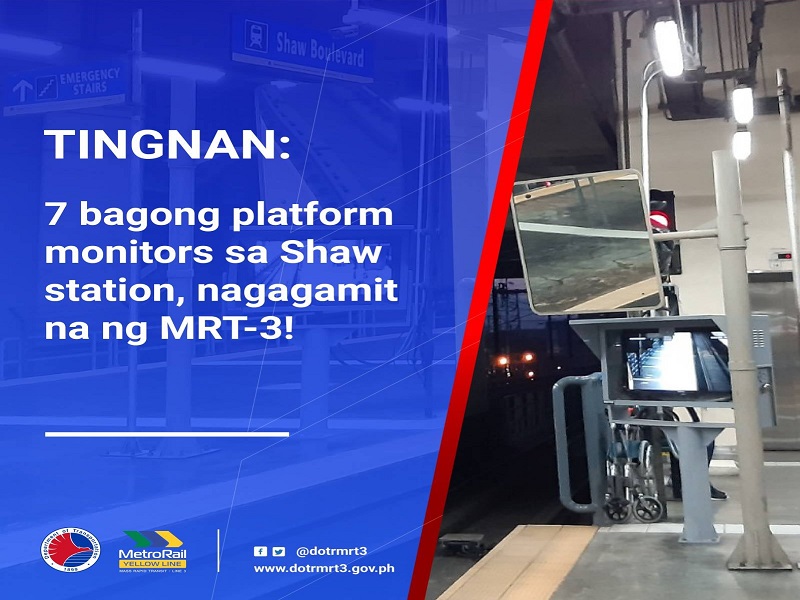 7 bagong platform monitors sa Shaw station, nagagamit na ng MRT-3