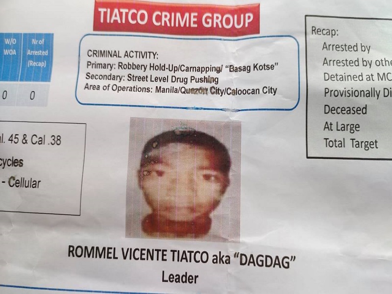 Crime group leader patay sa engwentro sa Maynila