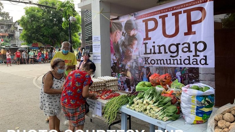 LOOK: Community Pantry binuksan sa main gate ng PUP