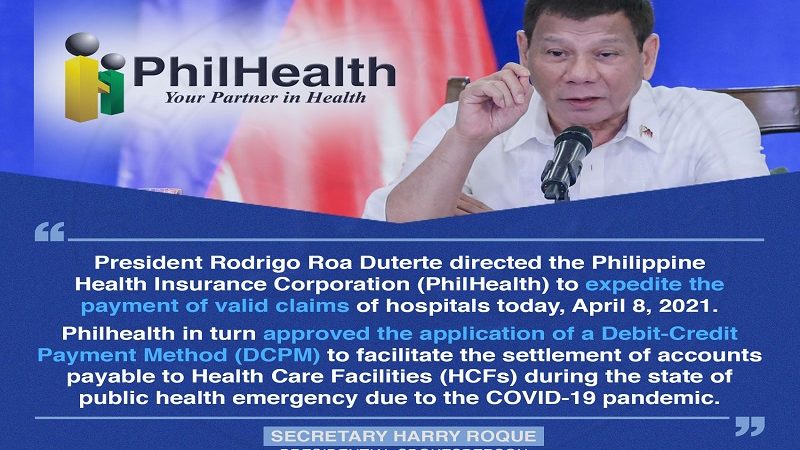 Pangulong Duterte inatasan ang PhilHealth na madaliin ang pagbabayad ng claim ng mga ospital