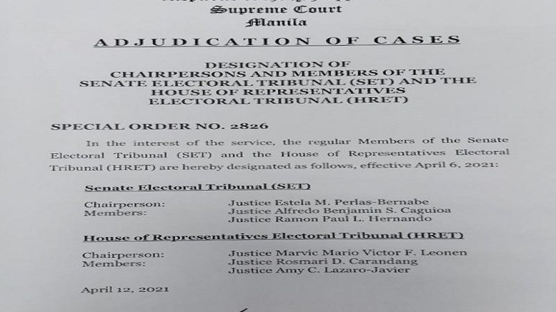 SC Chief Justice Gesmundo pinalitan na bilang kasapi ng HRET