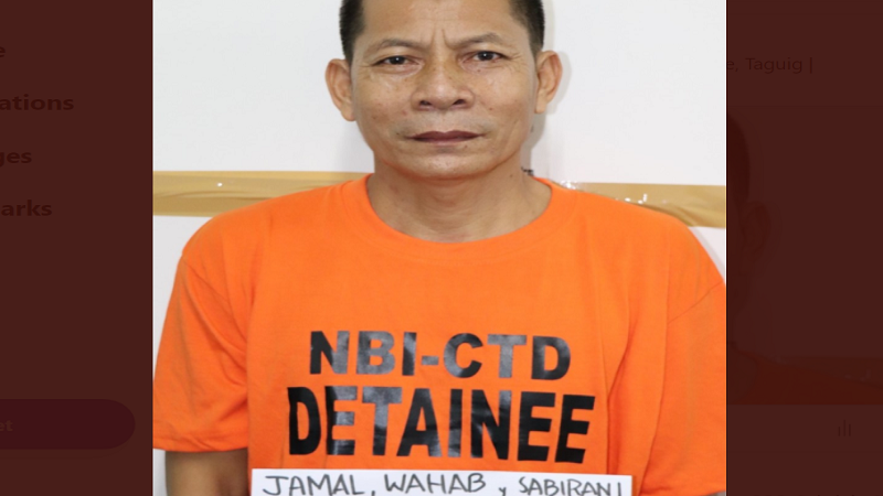 ASG member na nagtago ng mahigit 20 taon arestado ng NBI sa Taguig
