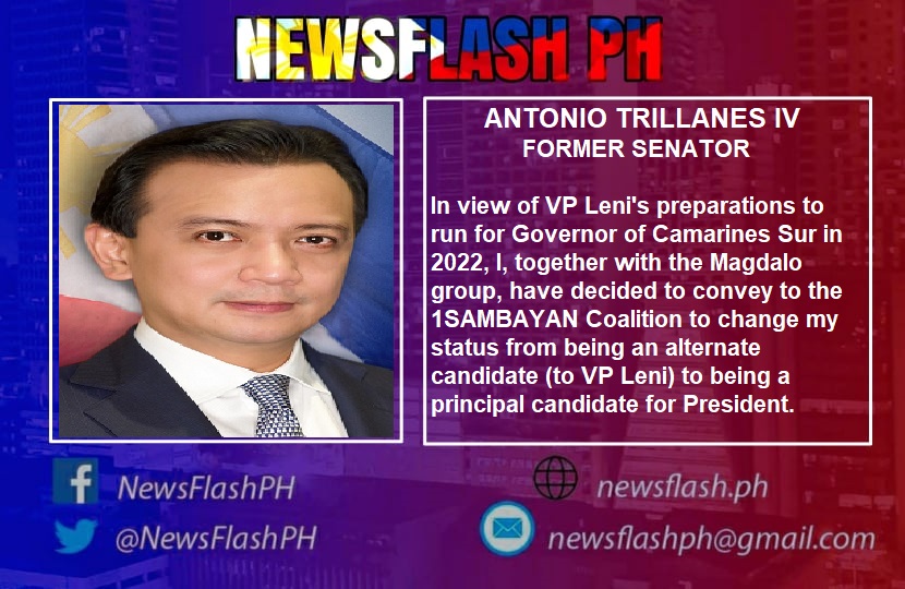 Dating Senador Antonio Trillanes IV inanunsyo ang pagnanais na tumakbo bilang presidente sa 2022 elections