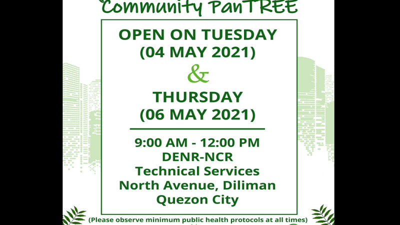 Community Pan-TREE ng DENR-NCR muling magbubukas ngayong linggo