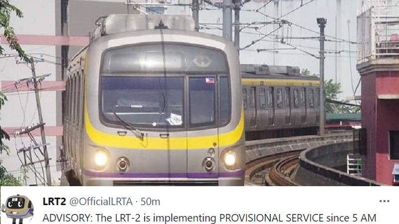 Biyahe ng LRT-2 nagka-aberya; limitadong operasyon ipinatupad