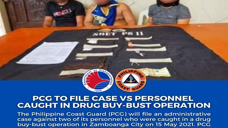 Mga tauhan ng Coast Guard huli sa buy-bust operation sa Zamboanga City
