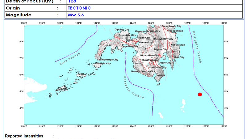 Jose Abad Santos, Davao Occidental niyanig ng magnitude 5.6 na lindol