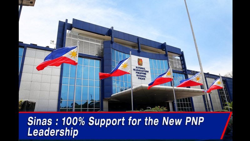 Sinas tiniyak ang 100% support sa bagong PNP Chief