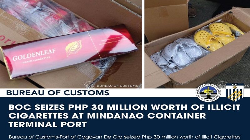 P30M halaga ng mga sigarilyo nakumpiska sa Mindanao